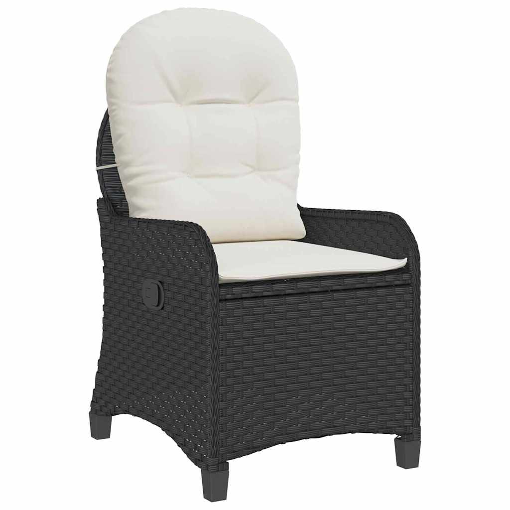 Recliner Chair Black 56 x 66 x 95cm Poly Rattan